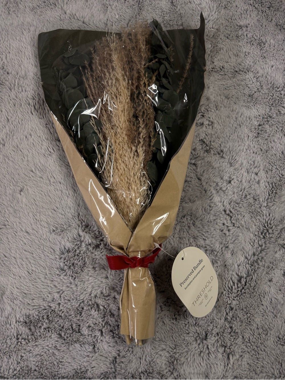 Threshold Natural Brown Pampas & Eucalyptus Bouquet
